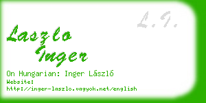 laszlo inger business card